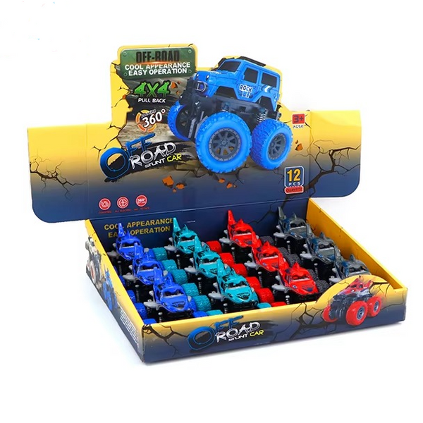 Shark Shaped Friction Vehicle | 12pcs In Box | Children’s Toys Dual Inertia/four-wheel Drive/spring/stunt Marine Animals boys’ Back force Engineering Car