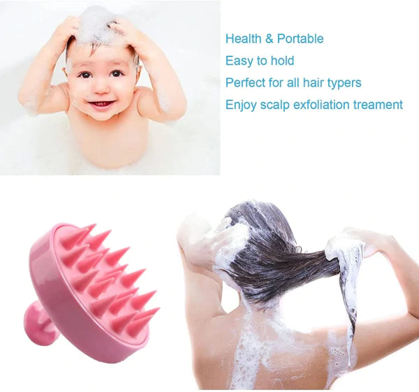 1 Piece Scalp Shampoo Massager Brush | Scalp Hair Scrubber With Soft  Bristles For All Type Of Hairs ( Random Color )